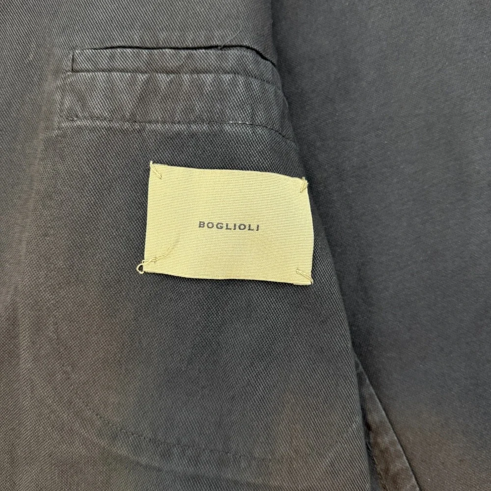Boglioli Coat Blazer Jacket Cotton Navy Blue size EU 52 Model R3302G - Picture 8 of 16